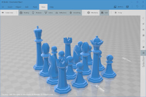 Captura de pantalla de un archivo .3mf en Microsoft 3D Builder