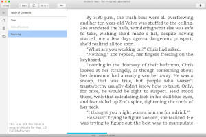 Captura de pantalla de un archivo .kfx en Kindle para Mac 1.2