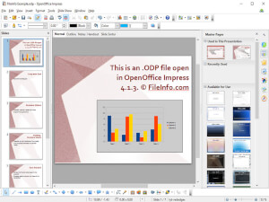 Captura de pantalla de un archivo .odp en Apache OpenOffice Impress 4.1.3